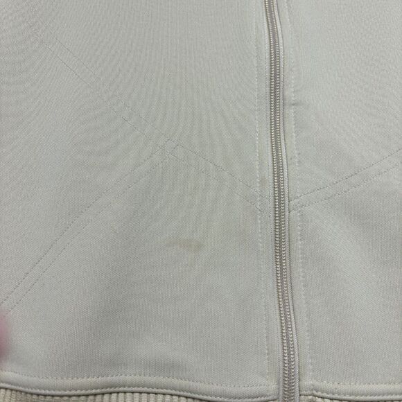 VINTAGE Nike Jacket Womens Yellow Pale Full Zip Track Swoosh Ladies Y2K - Picture 4 of 15